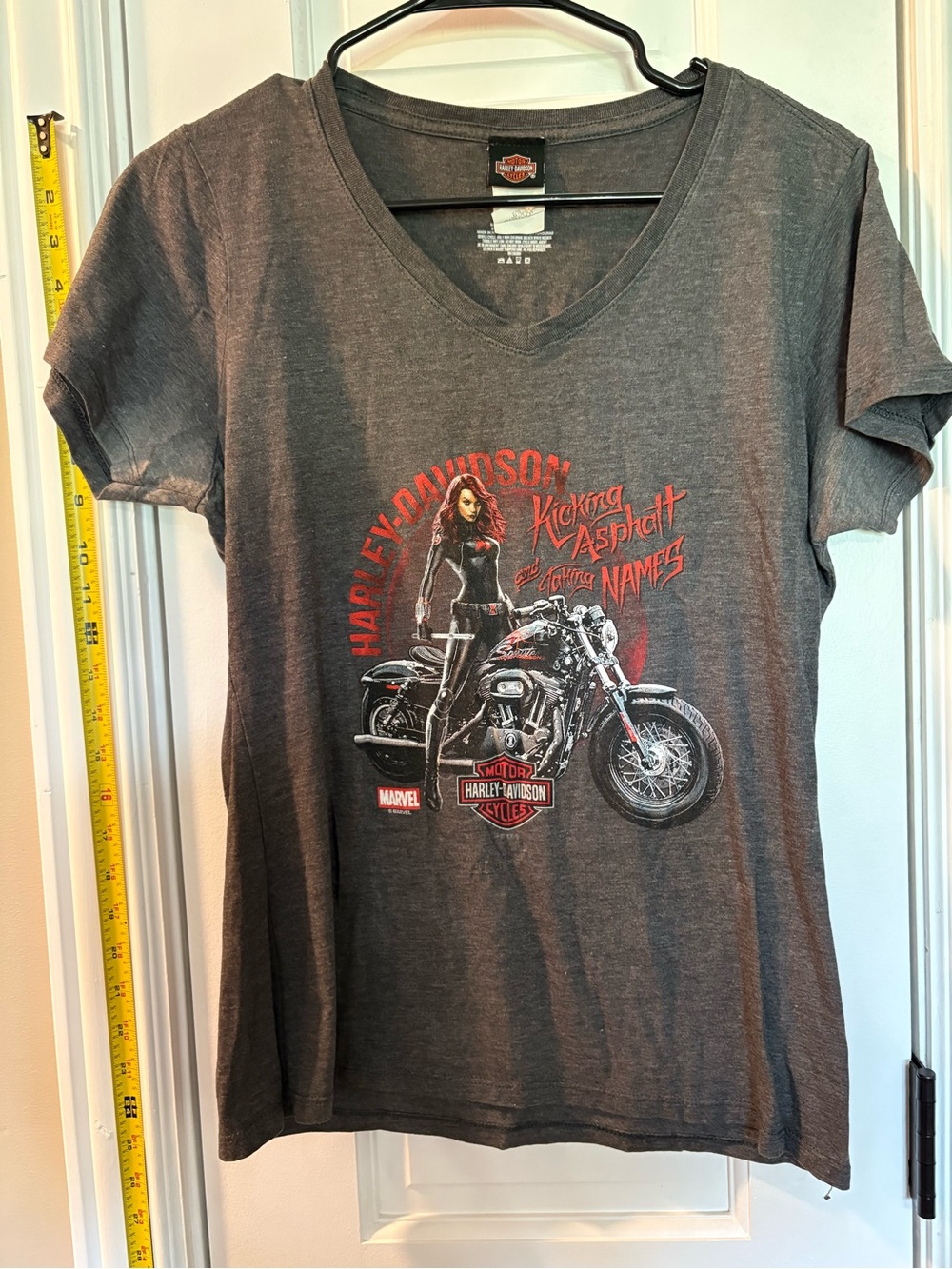 Harley-Davidson Gray Tee with Red Graphic